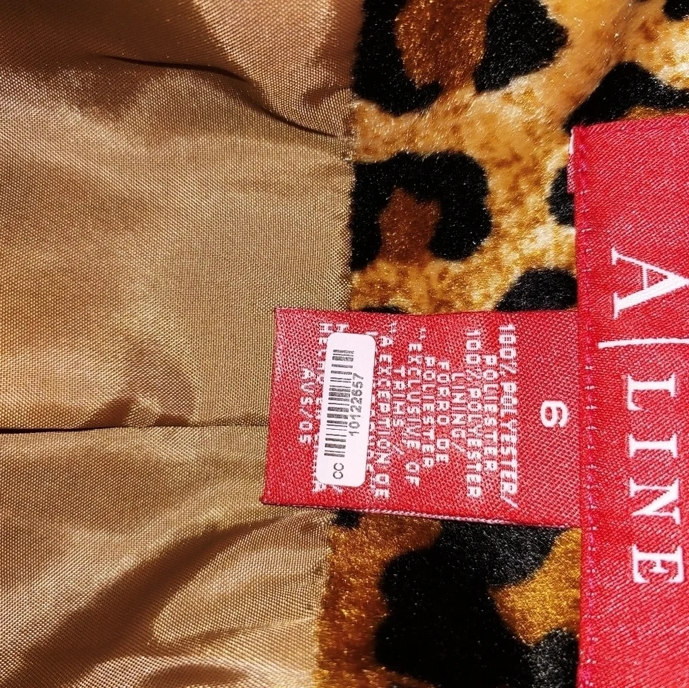 Cheetah Animal Print Blazer A Line 6